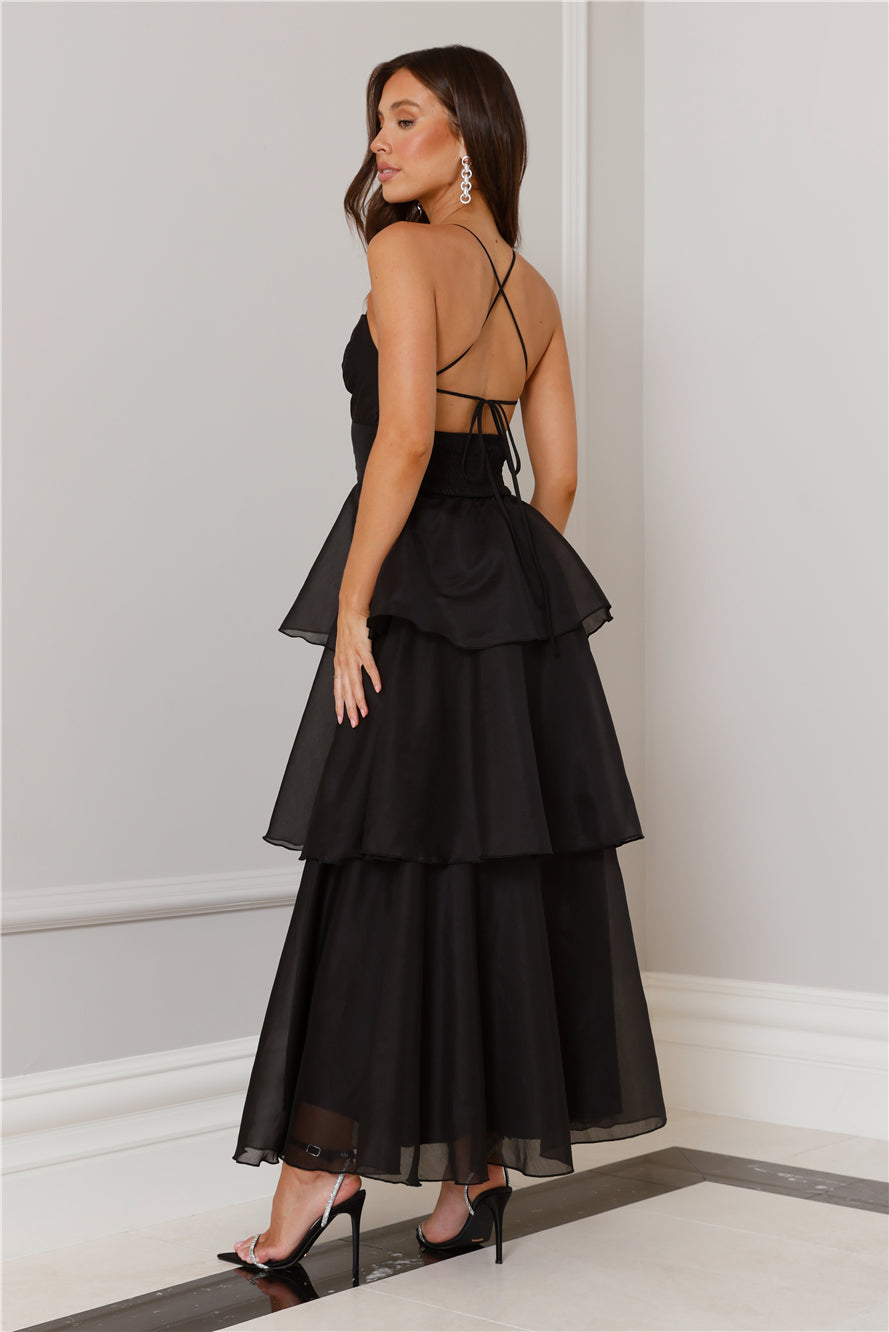 Shop Formal Dress - Mysterious Beauty Maxi Dress Black sixth image