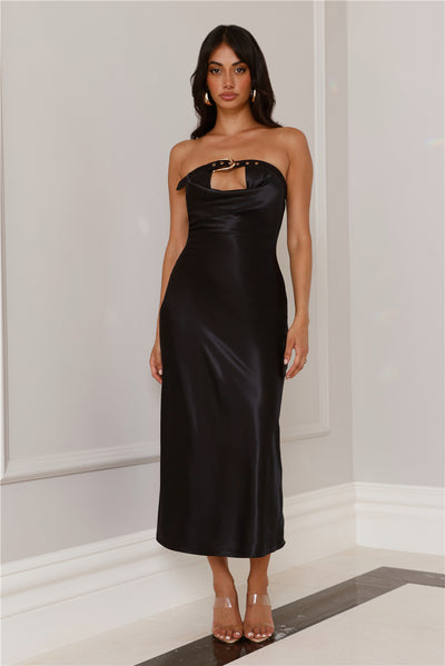 RUNAWAY Loxana Strapless Dress Black