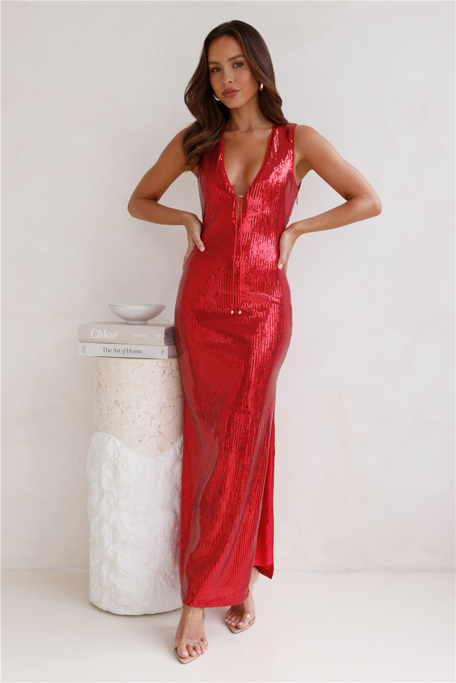 Shop Formal Dress - RUNAWAY Blaise Maxi Dress Red secondary image