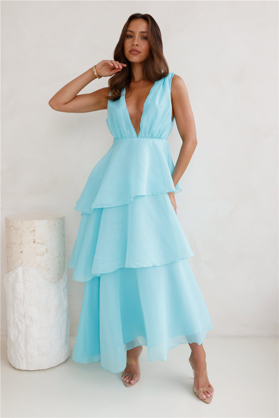 Shop Formal Dress - Fashion Zone Maxi Dress Aqua third image