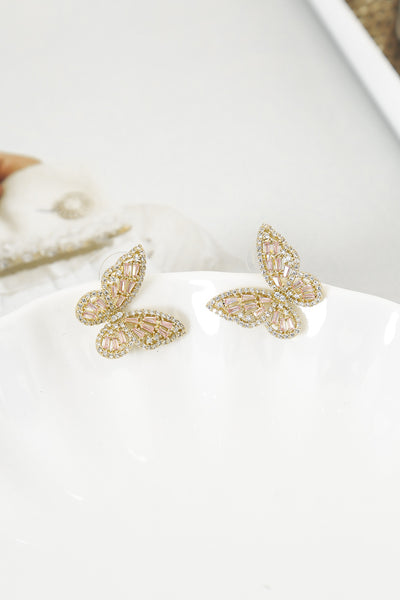 Live The Afterglow Butterfly Earrings Gold
