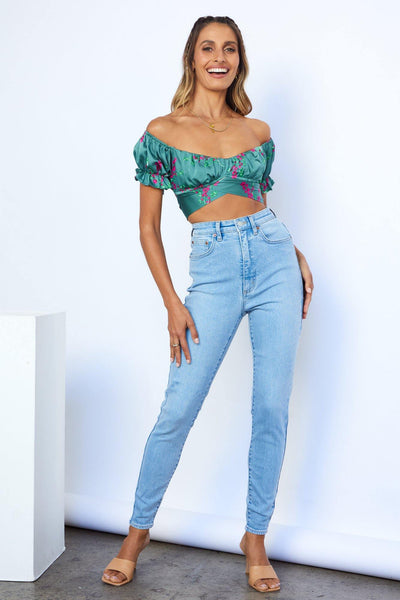 LEE Hourglass High Licks Crop Jeans Optimal Blue | Hello Molly