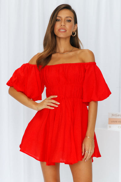 Be Your Baby Doll Dress Red
