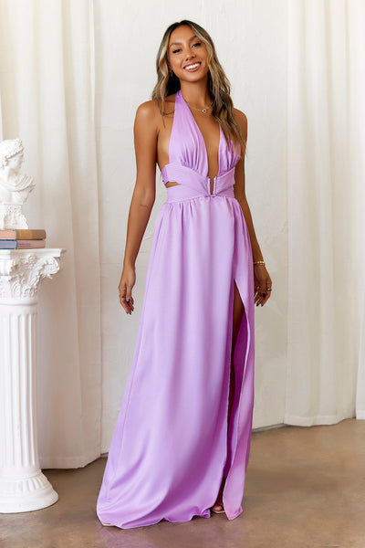DEAR EMILIA Dreamy Events Maxi Dress Lilac