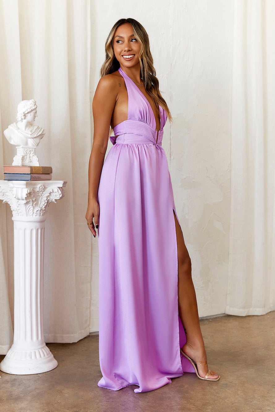 Shop Formal Dress - DEAR EMILIA Dreamy Events Maxi Dress Lilac fourth image
