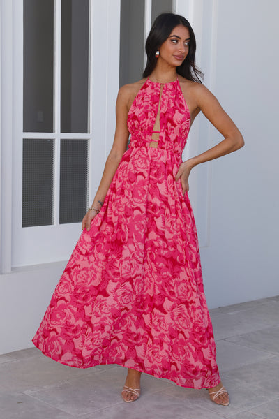 Refreshing Romance Maxi Dress Pink