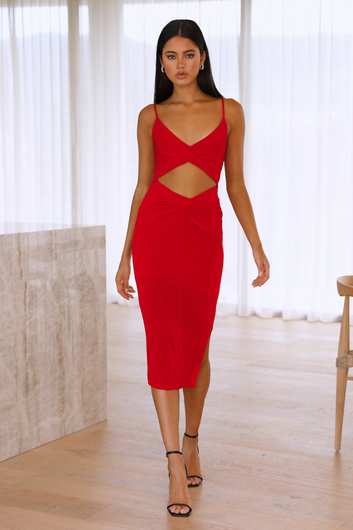 Shop Formal Dress - Fallin Into You Maxi Dress Red secondary image