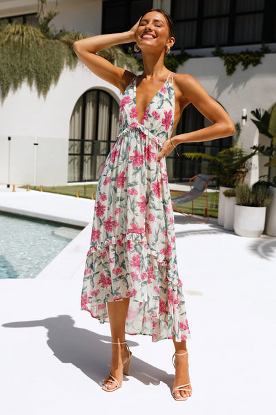 New Expectations Midi Dress Floral
