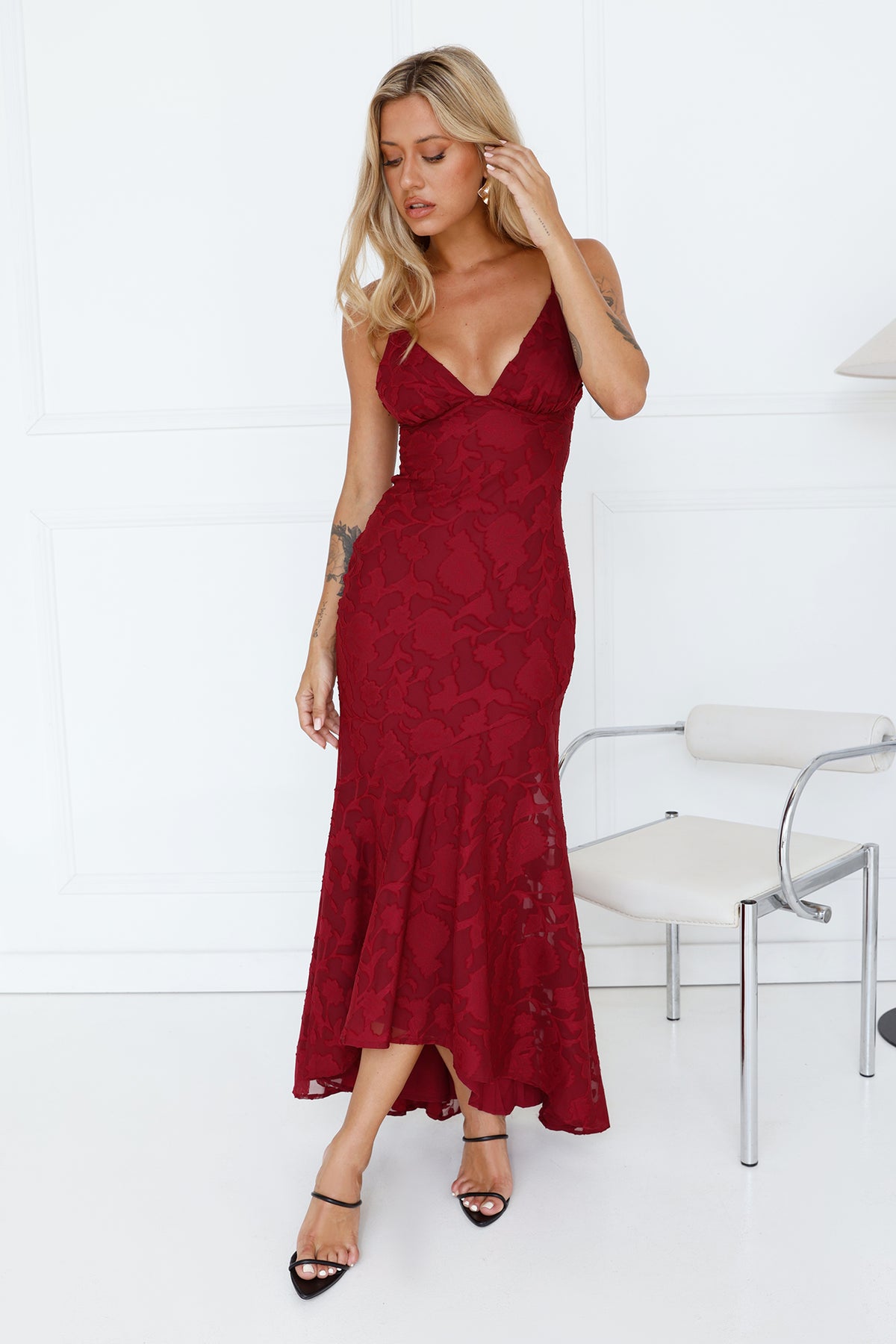 Shop Formal Dress - Events Countryside Maxi Dress Wine fourth image
