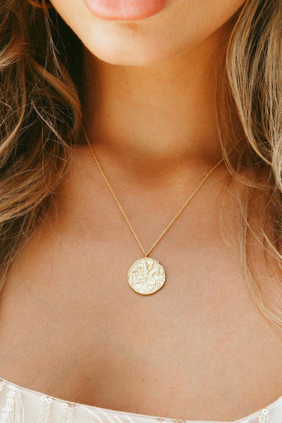 JOLIE & DEEN Alexandria Coin Necklace Sterling Silver / Gold | Hello Molly