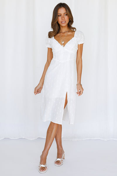 Stunning Stella Midi Dress White
