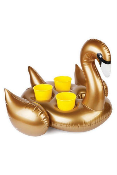 SUNNYLIFE Inflatable Drink Holder Gold Swan | Hello Molly