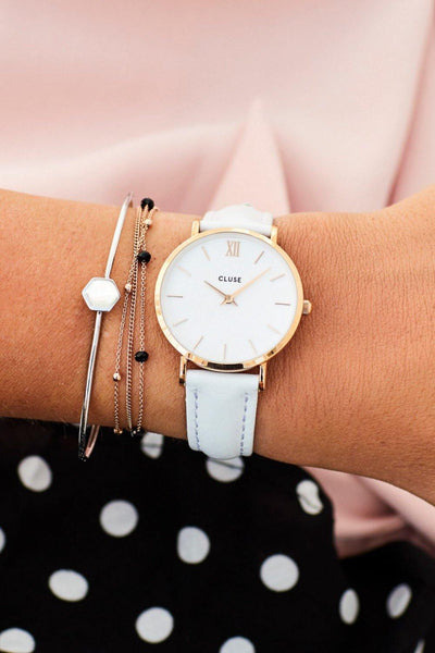 CLUSE Minuit Watch Rose Gold White | Hello Molly
