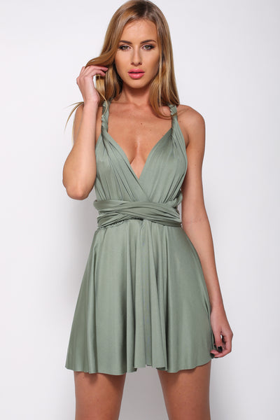 Addicted To Love Dress Olive Green