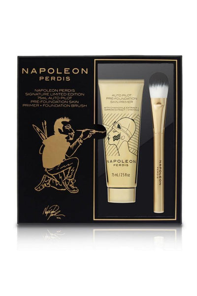 NAPOLEON PERDIS Signature Limited Edition 75ml Autopilot Pre-Foundation Skin Primer + Foundation Brush | Hello Molly